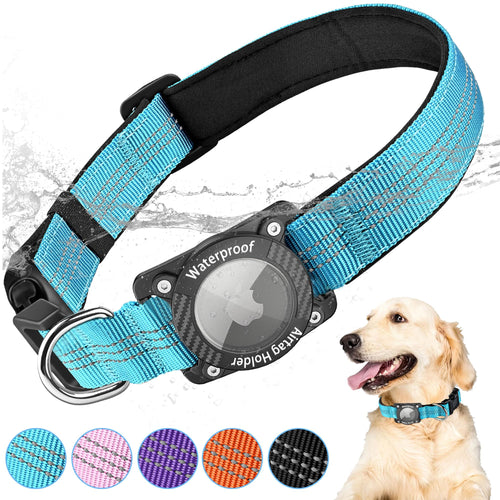 AgoumLux Reflective Airtag Dog Collar