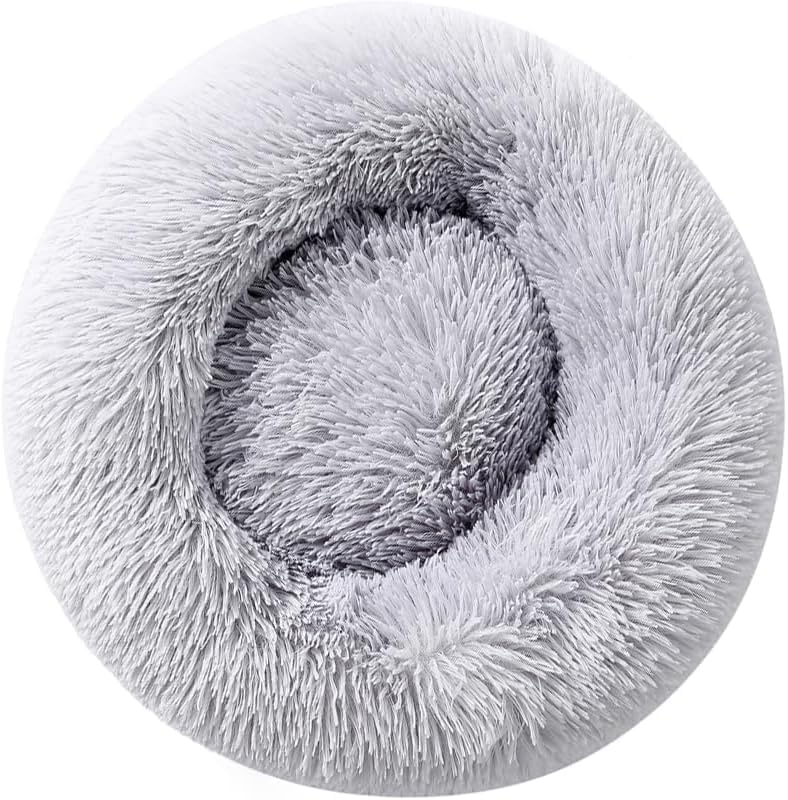 Fluffy Donut Pet Bed for Indoor Cats and Small Dogs